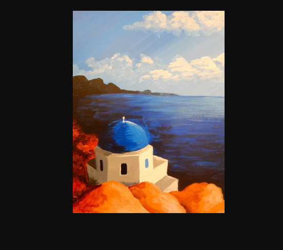 BYOB Painting Santorini (UWS) [Class in NYC] The Paint Place CourseHorse